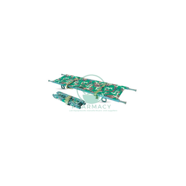 Stretcher Army Double Fold With Telescopic Lifting Handles